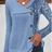 4 Color Blocked Button Long Sleeved Blouse Irregular Collar Women's Casual T-shirt Street Fashion Daily Autumn Top - Lootquake