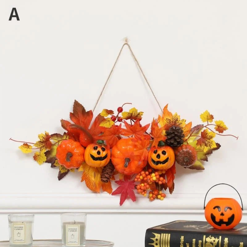 Decoración de Halloween, hoja de arce, calabaza, colgante decorativo, festival de la cosecha, accesorios para colgar en la pared, decoración de otoño