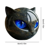 Sculpture en pierre de chat noir de luxe, sculpture en pierre de chat noir, statues de chat, décoration d'intérieur pour bureau, Halloween, chambre à coucher, bibliothèque