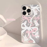 Luxury Laser Silver Bow Phone Case