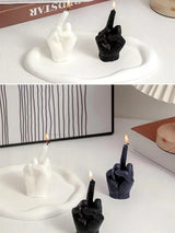 Velas creativas con forma de dedo medio, velas perfumadas, regalos divertidos y originales, adornos para decoración del hogar, regalos de cumpleaños.