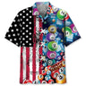 Full Print Mens Retro Bingo Game Hawaiian Shirt New In Summer Short Sleeve Button Up Beach Blouse Casual Men's Aloha Shirt Tops - Lootquake