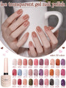 1-30pcs PSK Nude Pink Color Nail Art Ice Transparent Bare Color Nail Enamel 2025 New Net Red Popular White Gel Nail Polish