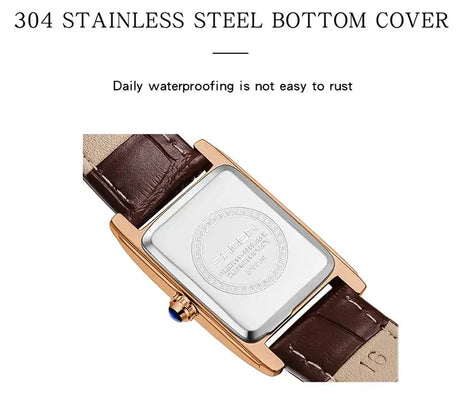 SANDA 1116 New Fashion 2024 Elegant Design Rectangle Dial Water Resistant Quartz Movement Business Women Analog Wrist Watch - Lootquake