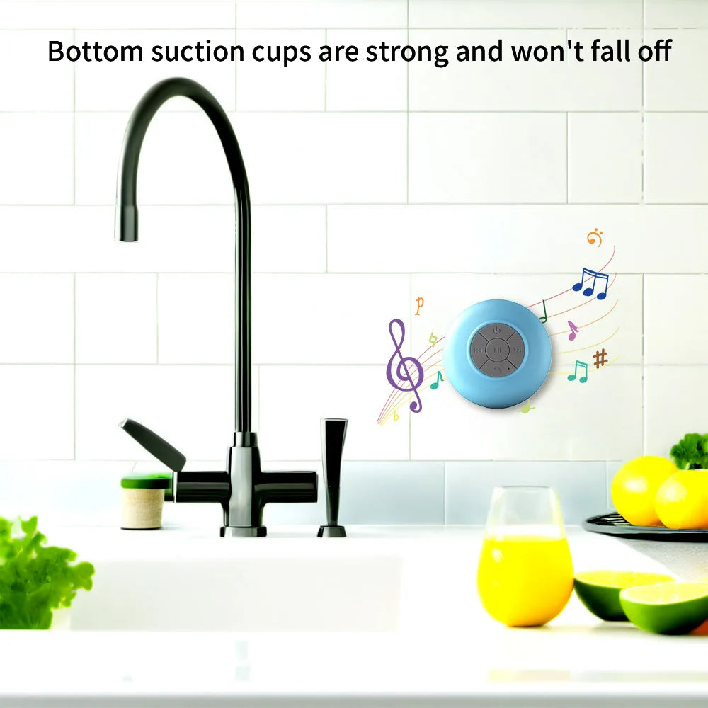 Enceinte Bluetooth portable sans fil, étanche IPX4, idéale pour les sports de plein air, la salle de bain, avec grande ventouse, mini enceinte stéréo