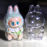 LABUBU Étui transparent pour siège Labubu Étui en plastique Sac à dos Charms