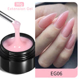 BORN PRETTY 60/30 ml Gel de extensión de uñas de gelatina dura Esmalte de uñas de gel Uñas francesas Nude Rosa Blanco Transparente Suministros de uñas Gel para extensión