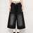 Vintage Streetwear Women Jeans 2024 Summer Loose Male Wide Leg Knee Length Shorts Men's Oversize Fashion Denim Trouser Pants Y2K - Lootquake