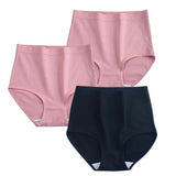 3Pcs/Set Cotton Panties Women Seamless Underwear High Rise Panties Comfort Solid Color Female Underpants Sexy Lingerie M-XXXL
