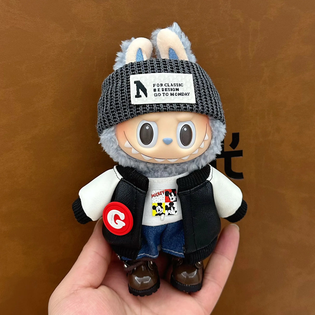 Ropa de bebé Labubu de 17 cm, conjunto de falda y caja ciega para muñecas Labubu, bonito juguete para vestir, regalo para festivales, regalo de cumpleaños, bonito regalo para fiestas.