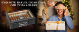 Cigar Humidor,Full Glass Top Cigar Box with Humidifier and Hygrometer,Crushproof Case,Cedar Wood Lining Storage for 20-25 Cigars