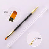 New Dual-ended Nail Brush Acrylic Nail Art Brushes Professional UV Gel Nail Polish Liner Flower Painting Drawing Manicure Tools
