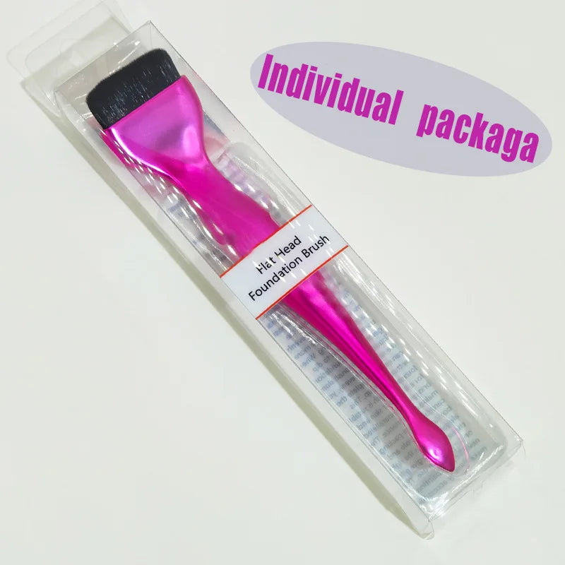 Single Ultrathin Flat-Head Foundation Brush,Spoon-Shaped Design/Non-Powder-Eating/No Powder Waste,For Liquid Foundatio/BBCream,P