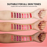 Lip Gloss Semi-Matte 8Colors Long-lasting Velvet Non-drying uitable for all skin moisturizing lipgloss plump lip brown Cosmetics