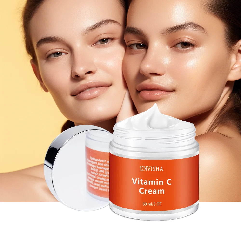 Crema facial ENVISHA Beauty Health con vitamina C, cuidado de la piel, antiarrugas, antiedad, hidratante, reduce los poros, blanquea, suaviza y reafirma.