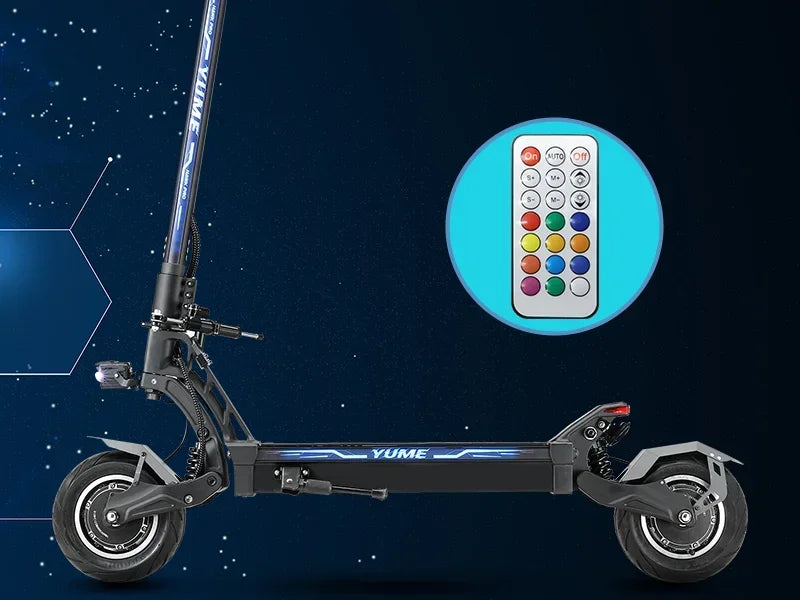 Trottinette électrique Yume Hawk Pro 6 000 W à double moteur, accélérateur au pouce, écran NFC, vitesse maximale : 85 km/h, batterie 60 V-30 AH, autonomie maximale : 100 km