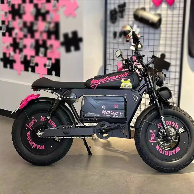 Bicicleta eléctrica de carretera Ebik Black Warrior de 3000 W, 60 V, 45 Ah, para adultos, todoterreno de 20 pulgadas, con neumáticos anchos, 2000 W.
