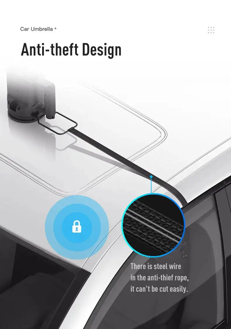 Car Umbrella Semi-Automatic Awning Tent Auto Smart Insulated Cover Outdoor Waterproof Folded Portable Canopy Cover Sun Shade - Lootquake