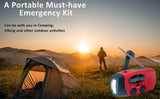2000mAh Emergency Crank Weather Radio with LED Flashlight, Alertsync Portable AM/FM/NOAA Solar Radio with Phone Charger, SOS Ala