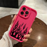 Fashion Black Flame Silicone Phone Case