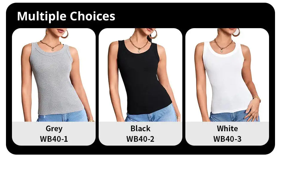 European and American Yards Ladies Suspender Vest Sleeveless Top Solid Color Sexy Thread Bottoming Thin Vest Four Seasons Essent - Lootquake