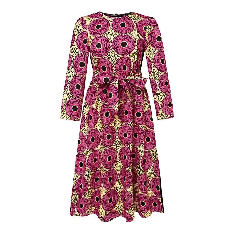 Plus Size 5XL VONDA Bohemian Maxi Long Dress 2024 Women Printed Sundress Fashion Long Sleeve Vestidos Casual Loose Robe - Lootquake