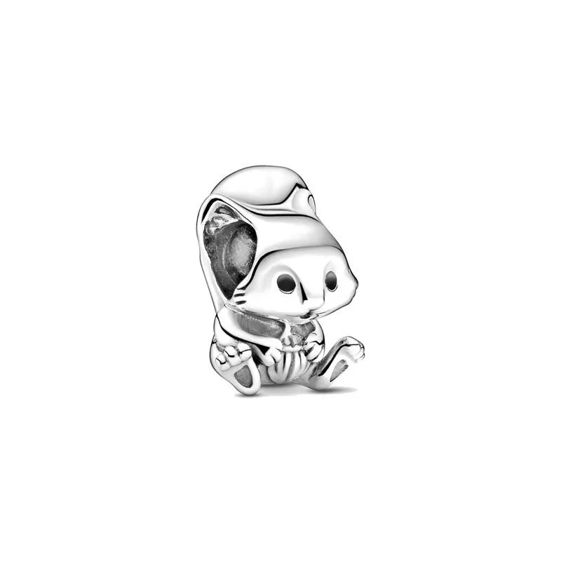 Nuevo dije de rana perezosa de plata 925 con forma de animal, pato, cerdo, oso, compatible con pulsera original, decoración, colgante para mujer, regalo de joyería
