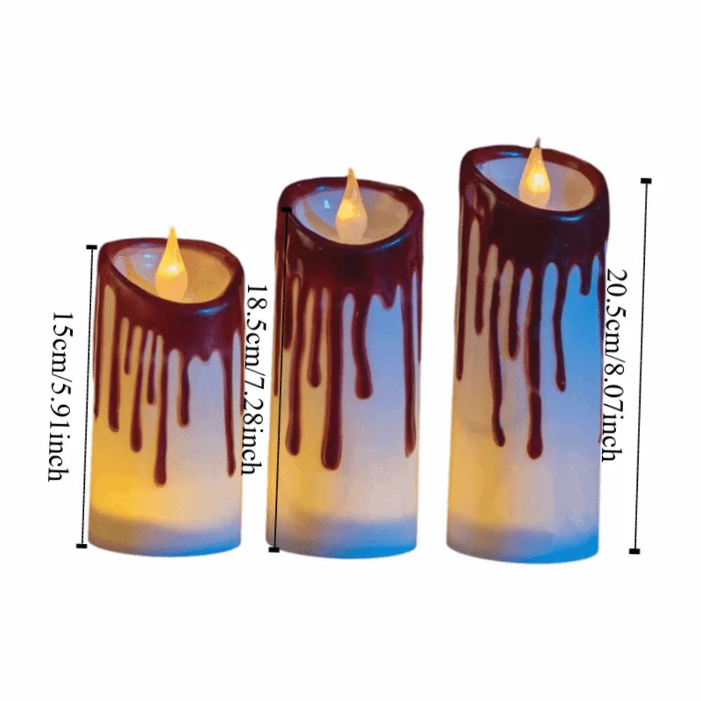 Bougie électronique amusante pour Halloween, décoration d'intérieur, lampe LED, arrangement créatif, veilleuse