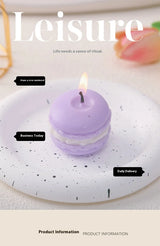 Velas de aromaterapia con diseño creativo de macarrones (2025), colección de fragancias para el hogar, adornos decorativos, regalos de Navidad y cumpleaños.