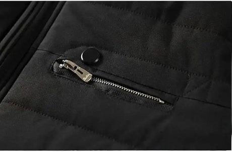 Men's Warm Jacket Winter Coats Fur Collar Windbreaker Cotton Padded Anorak Thick Black Coat Male Casual Fleece Jacket Men - Lootquake