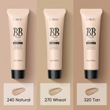 Natural Finish Foundation Cream 30ml Lightweight BB Cover Dark Circles Pores Oil Free Long Lasting Makeup Base