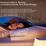 Enceinte Bluetooth sans fil à conduction osseuse, idéale sous l'oreiller, avec bruit blanc pour dormir, noire