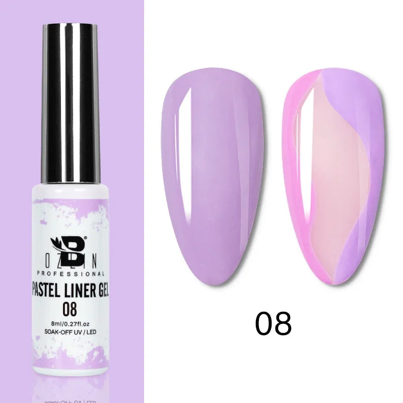 5ML Gold Silver Metallic Liner Paint Gel Polish Chrome Mirror Metal Effect Super Bright French UV LED Semi Permanent Nail Gel