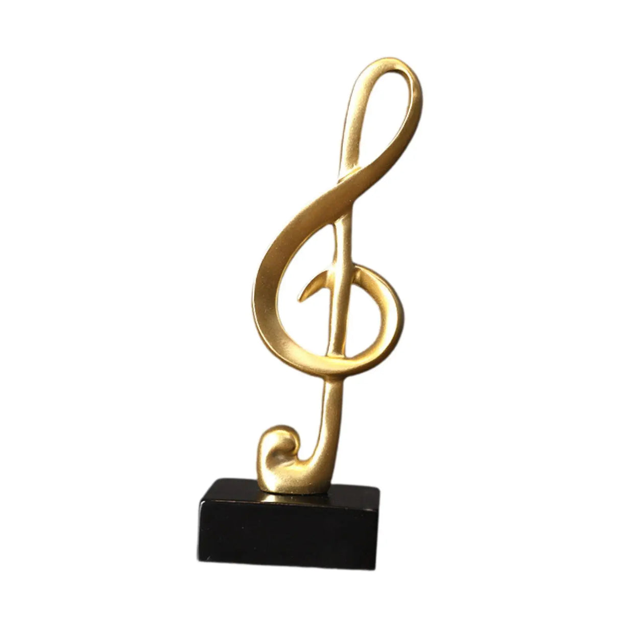 Music Note Sculpture Resin Tabletop Decor for Bookshelf Fireplace Cabinet Office Home Gift Musical Theme Art Statue Ornament