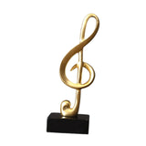 Music Note Sculpture Resin Tabletop Decor for Bookshelf Fireplace Cabinet Office Home Gift Musical Theme Art Statue Ornament