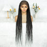 34" HD Transparent Full Lace Knotless Box & Cornrow Braids Wig