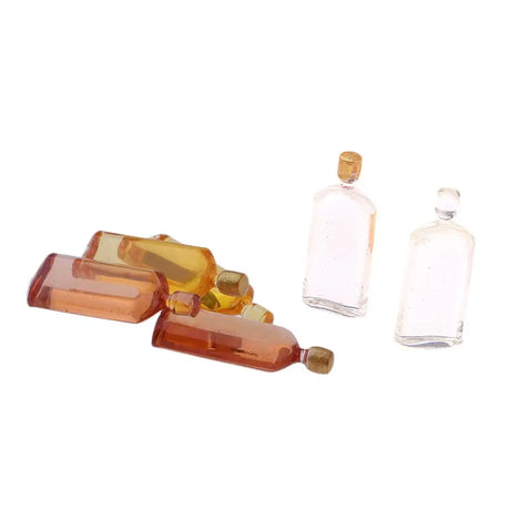 Set of 6 Pieces Miniature Whisky Bottles Model Dollhouse Foods Groceries Kitchen Fairy Garden Decorations - Lootquake