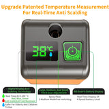 Ducha eléctrica portátil para acampar al aire libre, bomba de ducha IPX7 resistente al agua con pantalla digital para acampar, viajar, playa, dormitorio.