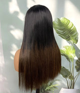 300% Density 1BT4 Brown Bone Straight Wig | 2x6 Real HD Lace Burmese Virgin Human Hair (Double Drawn)
