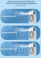 3 In 1 Fan AIr Conditioner Household Small Air Cooler LED Night Light Portable Humidifier Air Adjustment Fan Office Home Fan New