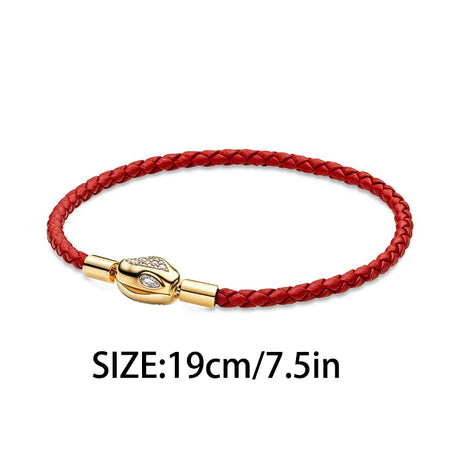 925 Silver Valentine's Day Snake Year Series Pendant Suitable for 925 Sterling Silver Original Women's Bracelet DIY Jewelry Gift - Lootquake