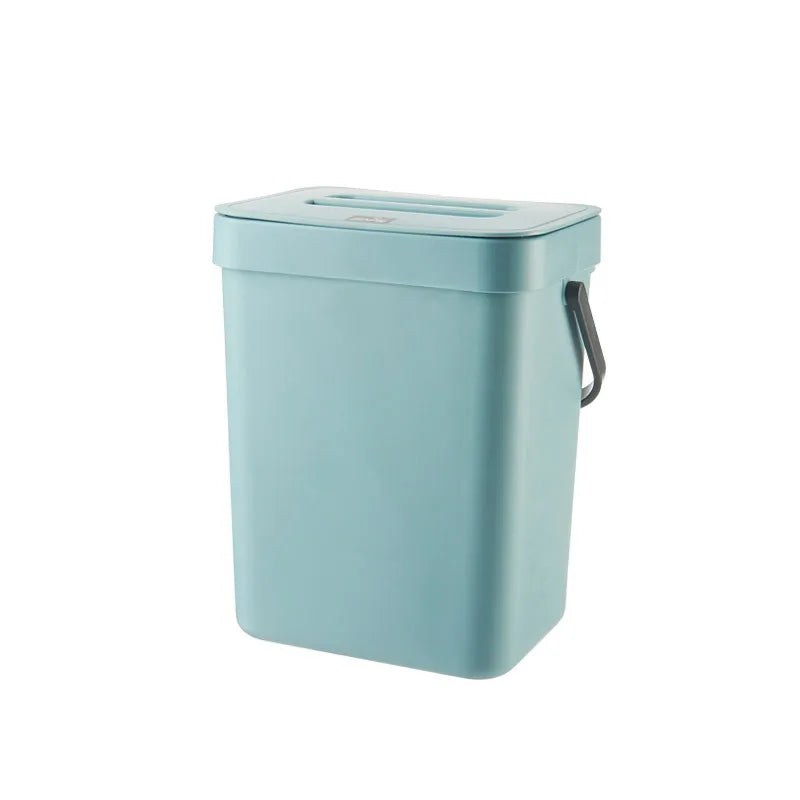 Space-Saving Quiet-Close Trash Can - 3/5L Eco-Friendly Sealed Bin For Kitchen & Office No Electricity Needed