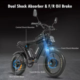 Electric bike 2000W Powerful Dual Motor 52V 40Ah Dual Battery Q20 Pro Ebike Motorcycle Mountain 20x4.0 Fat Tire Electric Bicycle