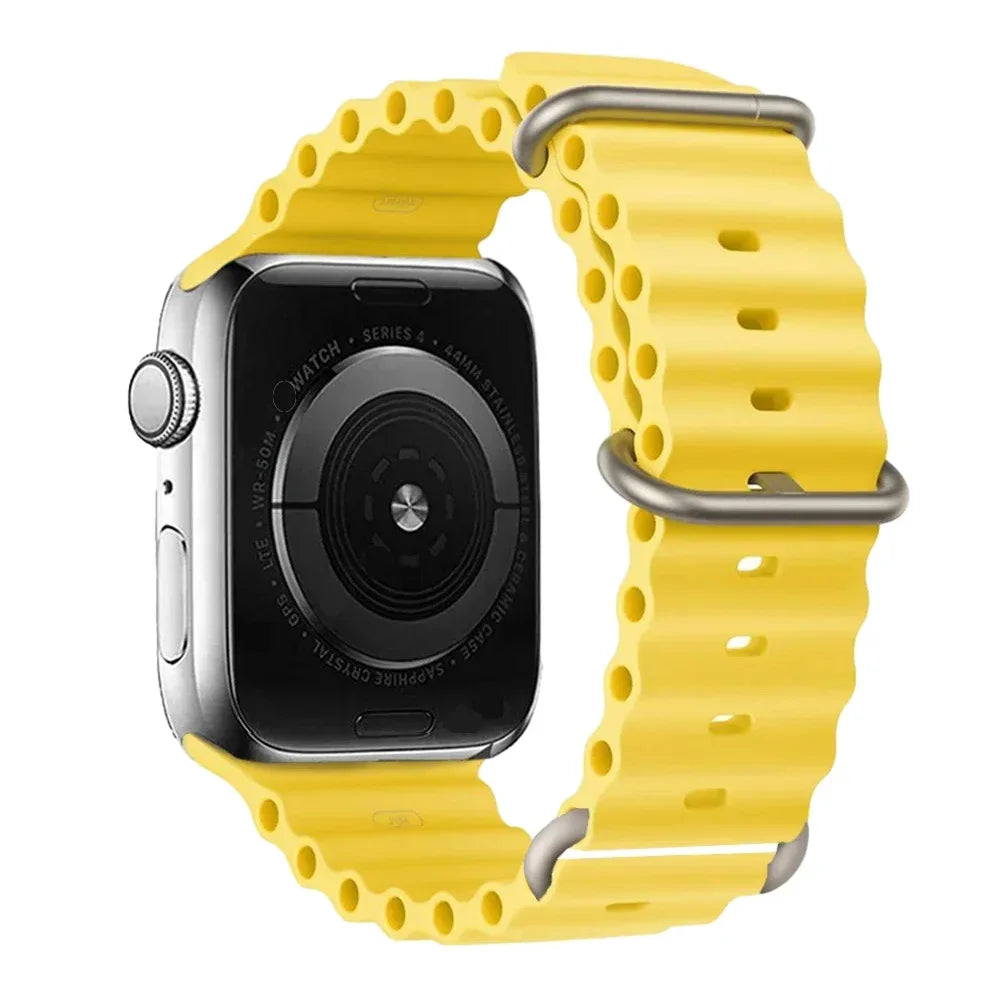 Silicone Strap For watch band 44mm 40mm 49mm 45mm 41mm 38mm accessorie correa bracelet iWatch Ultra 2 series 7 6 5 se 8 9 - Lootquake