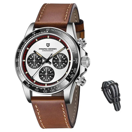PAGANI DESIGN New Men's Quartz Watch Fashion Ceramic bezel Chronograph 100m Waterproof Men's Stainless Steel Watch - Lootquake