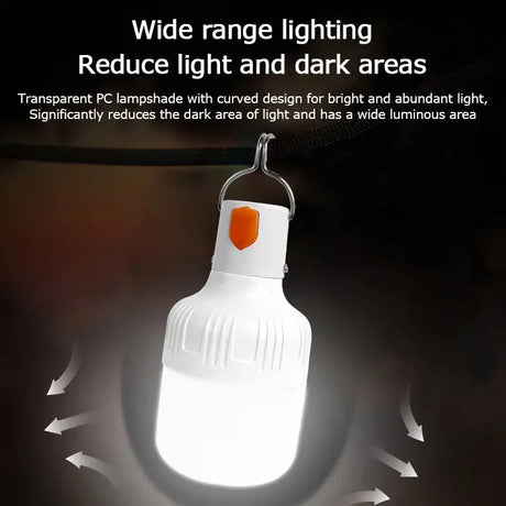 2pcs Rechargeable LED Indoor Outdoor Emergency Hookup Portable Lights with Battery Flashing Lights Barbecue Tent Camping Lights - Lootquake
