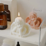 Vela perfumada con forma de ángel para decoración de habitación, estilo nórdico, que alivia la fatiga y crea un ambiente festivo para bodas y cumpleaños.