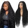 Bohemian Box Braids Full Lace Wig - Blonde Goddess Locs Curly Braided Wig for Black Women