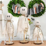 Wooden Crafts Ghost Wooden Stand Spooky Design Unique Ornaments Spooky Wooden Decor Halloween Handmade Decor