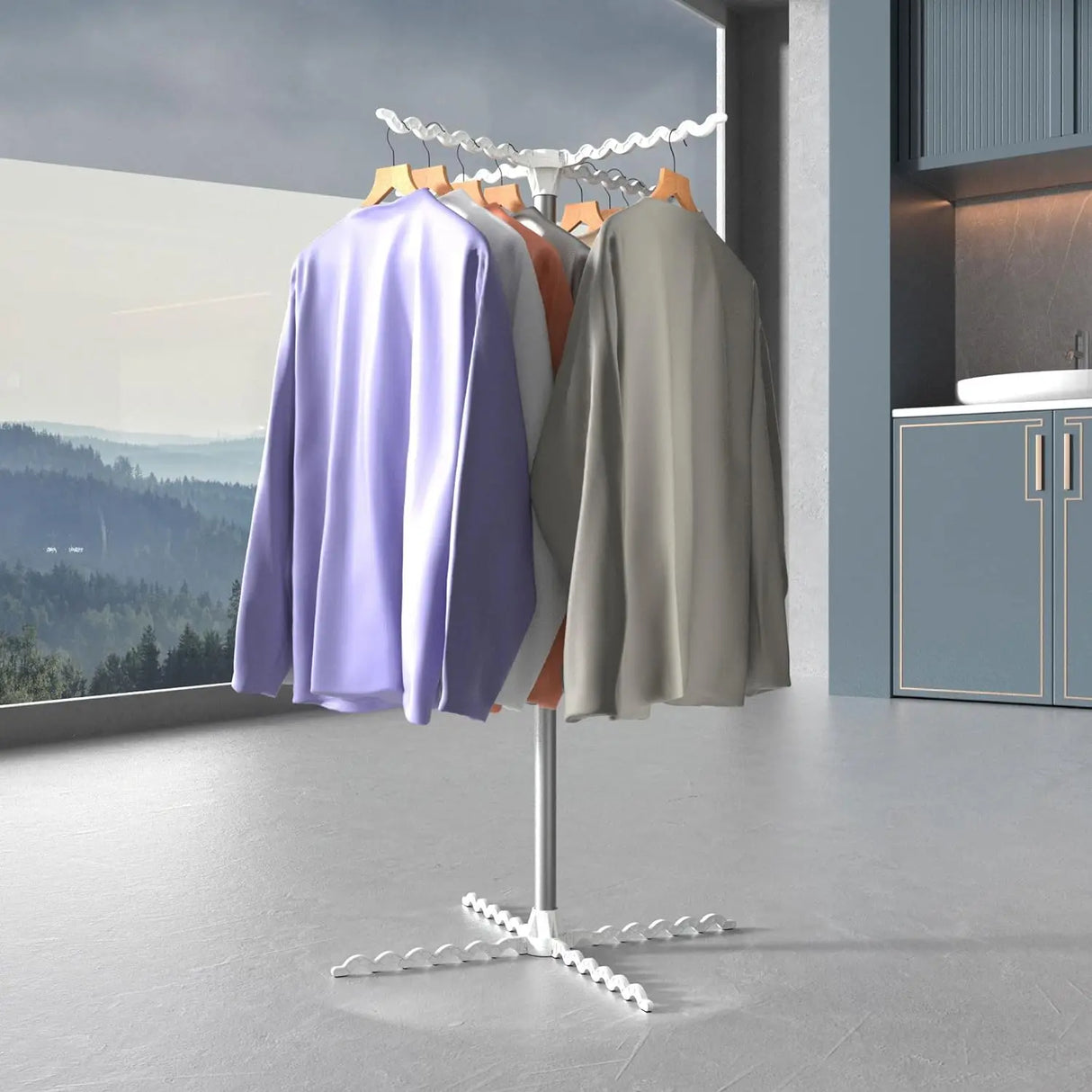 Secadora de ropa eléctrica portátil, tendedero calefactable de 1000 W, secadora de ropa de viaje con temporizador, secadora de ropa eléctrica
